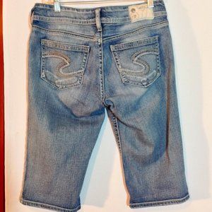 Silver Suki Bermuda Jean Shorts